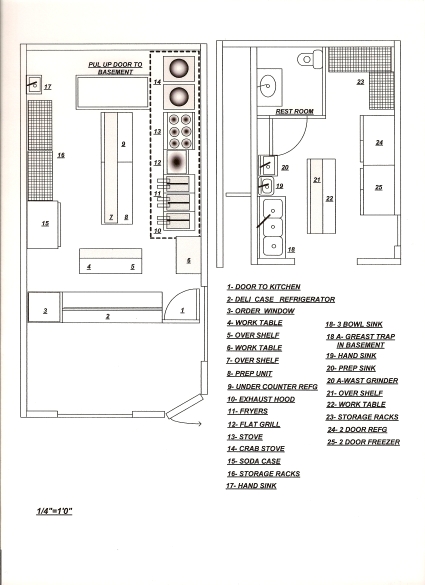 Kitchen Design Floor Plan - Example #4